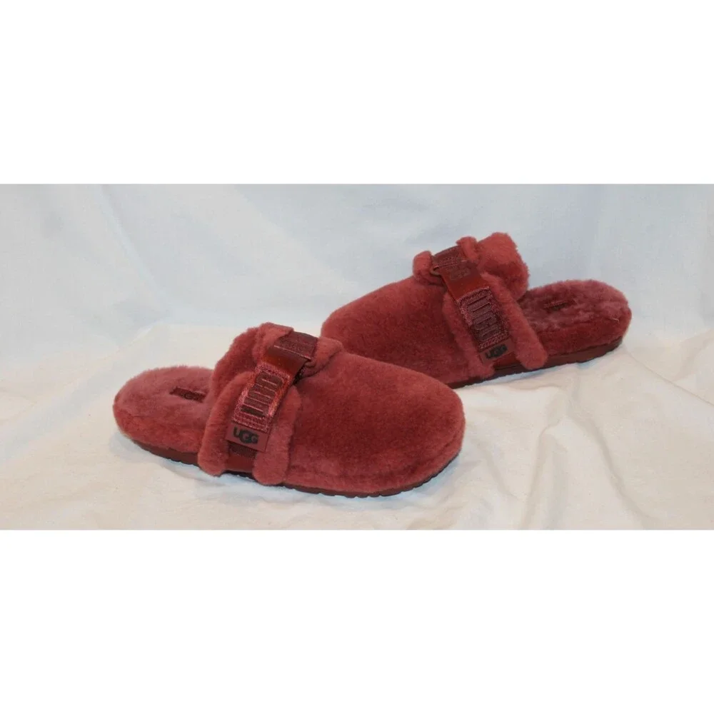 UGG WOMEN 9 MEN 7 SHEARLING LINED CLOG SLIPPERS NIB BURGUNDY NIB